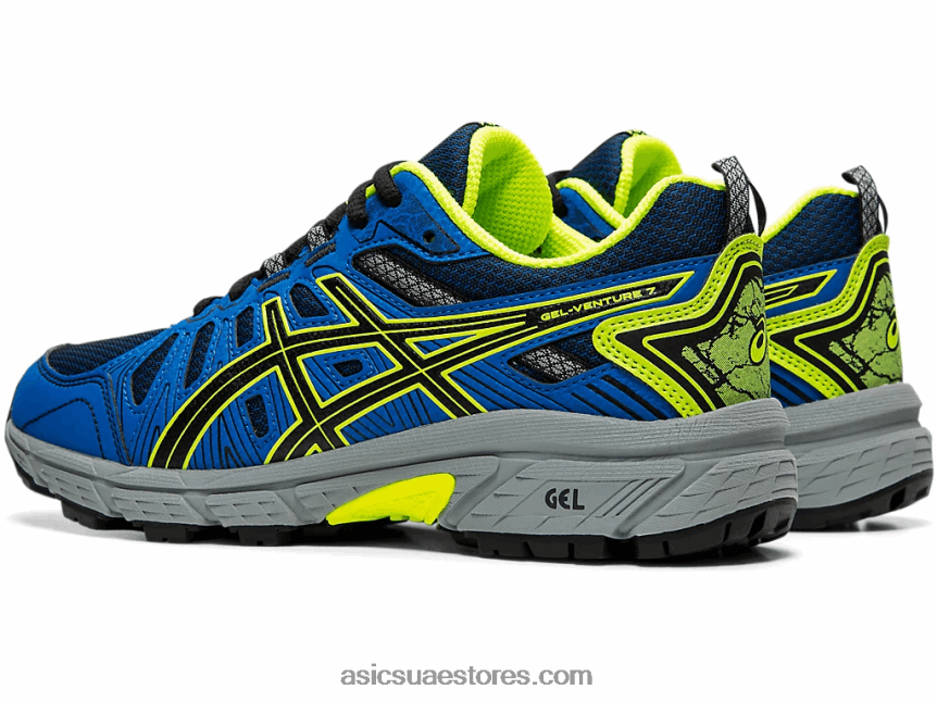 Asics أسود / أصفر أمان مدرسة جيل فينشر 7 الابتدائية 2N24DJ4570