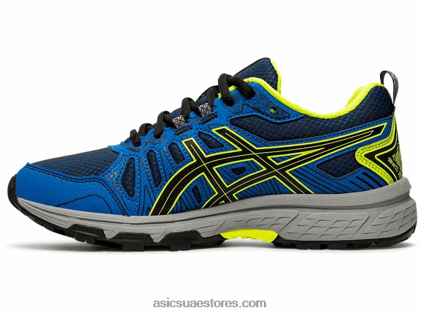 Asics أسود / أصفر أمان مدرسة جيل فينشر 7 الابتدائية 2N24DJ4570