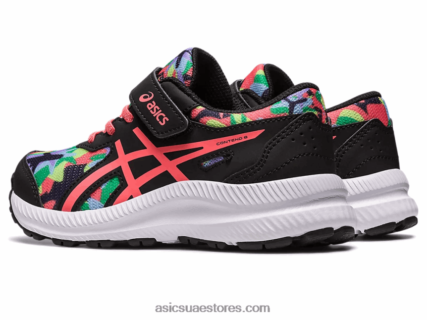 Asics أسود / بابايا تتعامل مع 8 مرحلة ما قبل المدرسة 2N24DJ4249