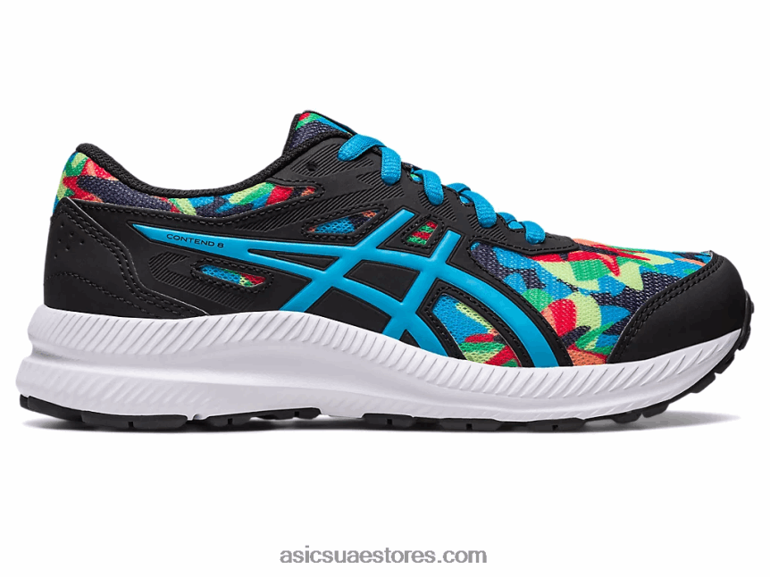 Asics أسود / أزرق الجزيرة تتعامل مع 8 مدرسة ابتدائية 2N24DJ4256