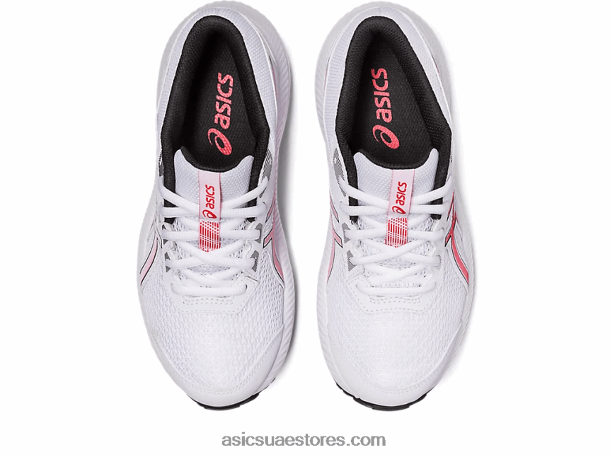 Asics أبيض / أحمر كهربائي تتعامل مع 8 مدرسة ابتدائية 2N24DJ4281