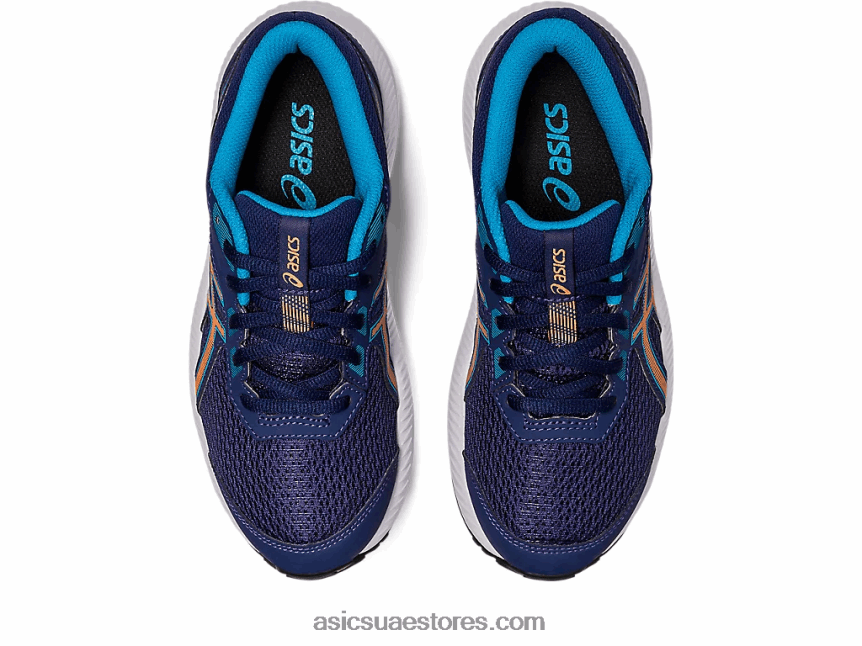 Asics أزرق نيلي / شمس خوخ تتعامل مع 8 مدرسة ابتدائية 2N24DJ4286