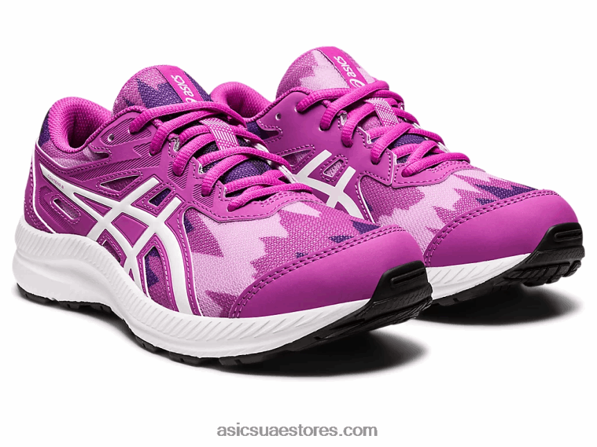 Asics الأوركيد / أبيض تتعامل مع 8 مدرسة ابتدائية 2N24DJ4348