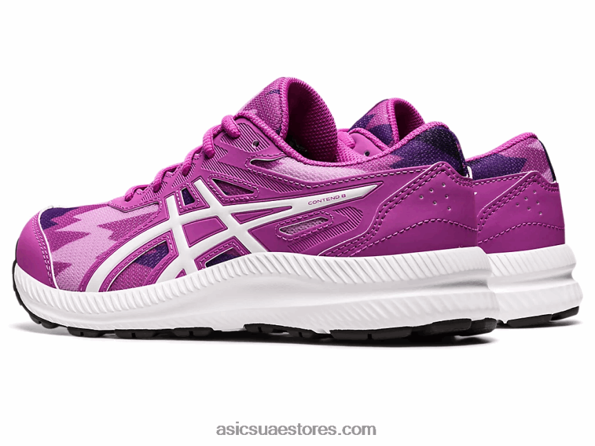 Asics الأوركيد / أبيض تتعامل مع 8 مدرسة ابتدائية 2N24DJ4348