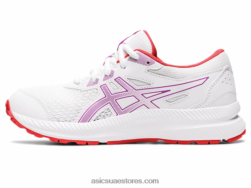 Asics سحلبية بيضاء تتعامل مع 8 مدرسة ابتدائية 2N24DJ4404