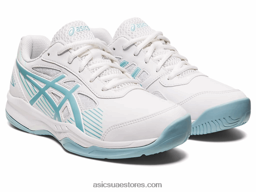 Asics أبيض / دخان أزرق لعبة هلام المدرسة الابتدائية 8 2N24DJ4408