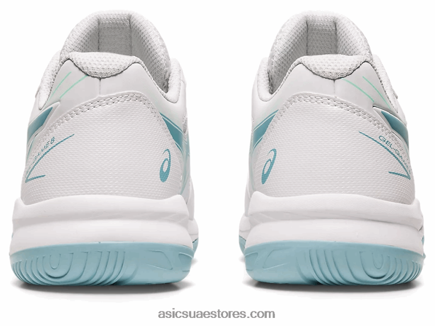 Asics أبيض / دخان أزرق لعبة هلام المدرسة الابتدائية 8 2N24DJ4408