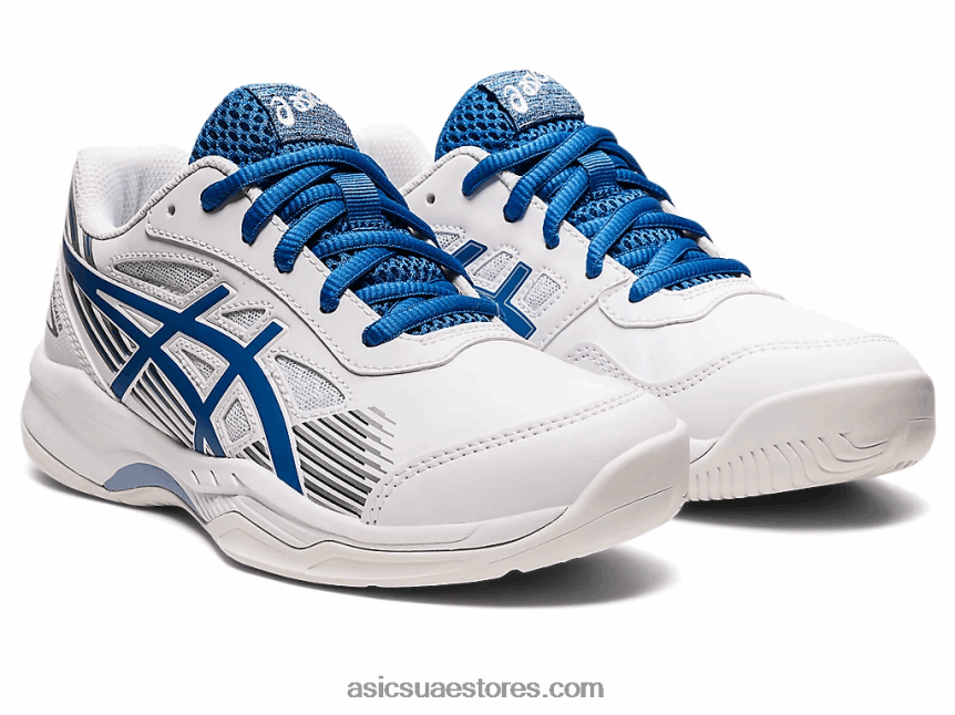 Asics محرك أبيض / بحيرة لعبة هلام المدرسة الابتدائية 8 2N24DJ4429