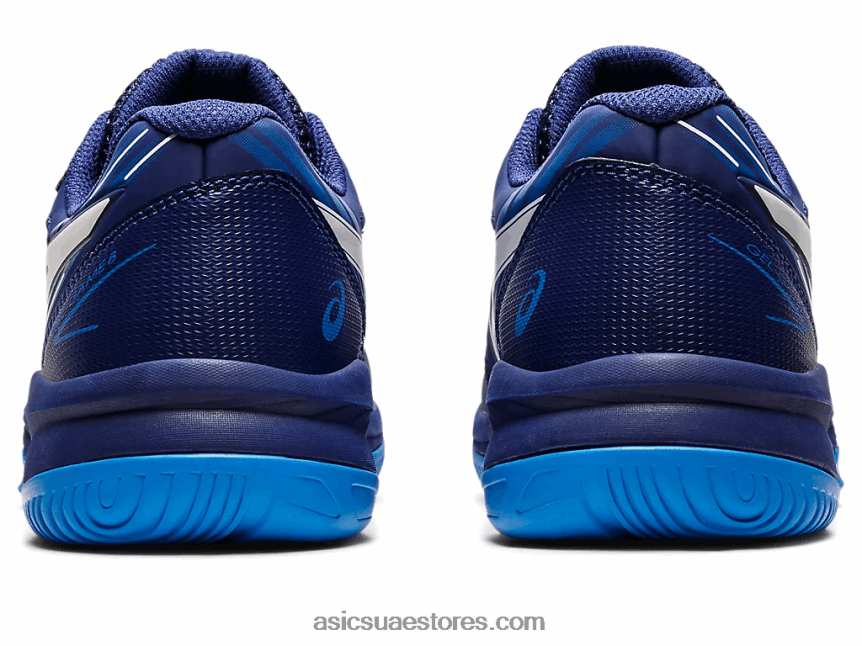 Asics الغوص الأزرق / الأبيض لعبة هلام المدرسة الابتدائية 8 2N24DJ4435