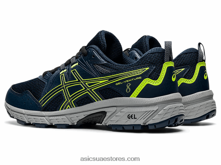 Asics الأزرق الفرنسي / الأخضر الخطر مدرسة جيل فينشر 8 الابتدائية 2N24DJ4505
