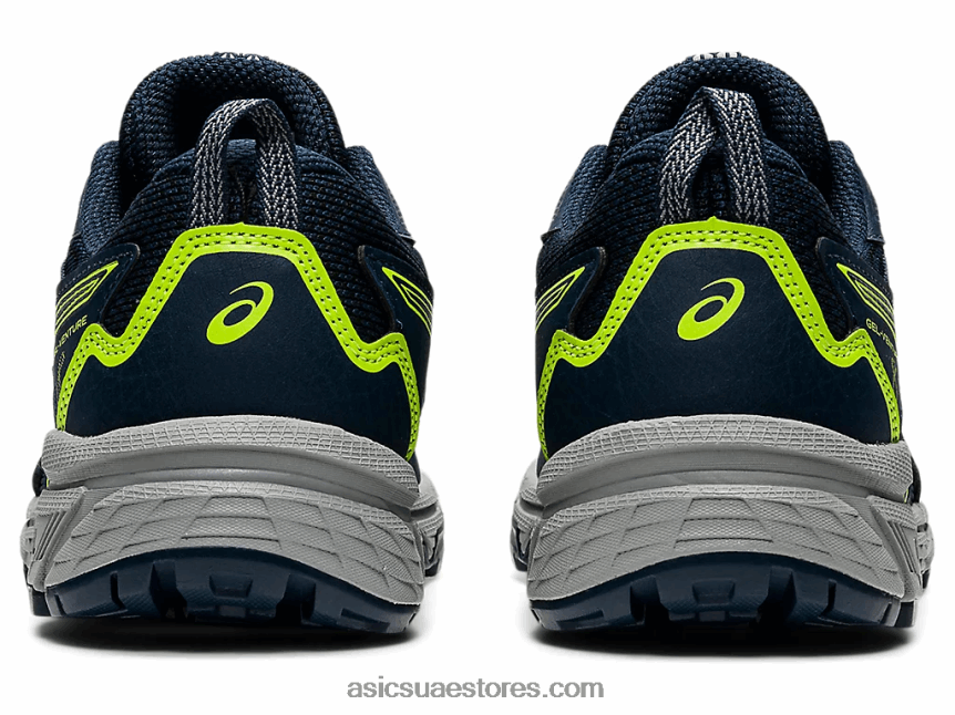 Asics الأزرق الفرنسي / الأخضر الخطر مدرسة جيل فينشر 8 الابتدائية 2N24DJ4505