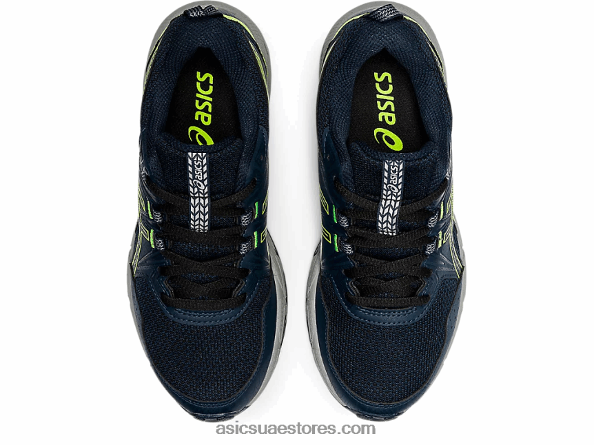 Asics الأزرق الفرنسي / الأخضر الخطر مدرسة جيل فينشر 8 الابتدائية 2N24DJ4505