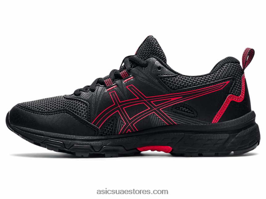 Asics أسود / أحمر كهربائي مدرسة جيل فينشر 8 الابتدائية 2N24DJ4508