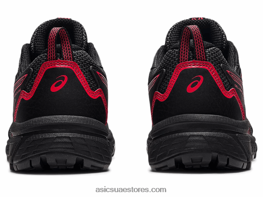 Asics أسود / أحمر كهربائي مدرسة جيل فينشر 8 الابتدائية 2N24DJ4508