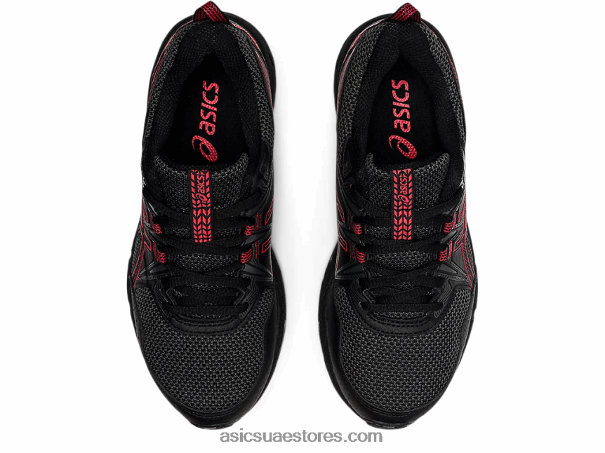 Asics أسود / أحمر كهربائي مدرسة جيل فينشر 8 الابتدائية 2N24DJ4508