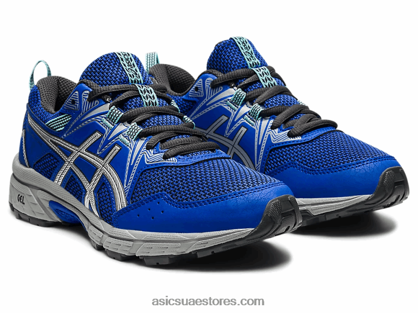 Asics اللازورد الأزرق / الفضة النقية مدرسة جيل فينشر 8 الابتدائية 2N24DJ4509