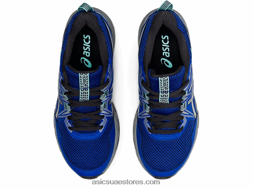 Asics اللازورد الأزرق / الفضة النقية مدرسة جيل فينشر 8 الابتدائية 2N24DJ4509