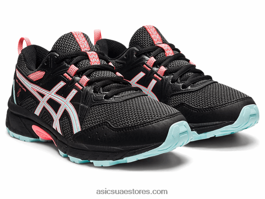 Asics أسود / أزرق واضح مدرسة جيل فينشر 8 الابتدائية 2N24DJ4510