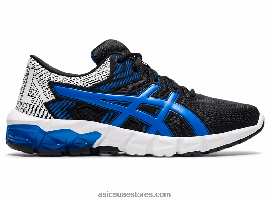 Asics أسود / أزرق كهربائي هلام الكم 90 2 الصف المدرسة 2N24DJ4561