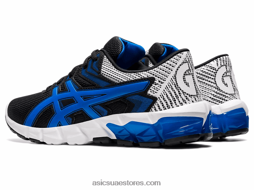 Asics أسود / أزرق كهربائي هلام الكم 90 2 الصف المدرسة 2N24DJ4561