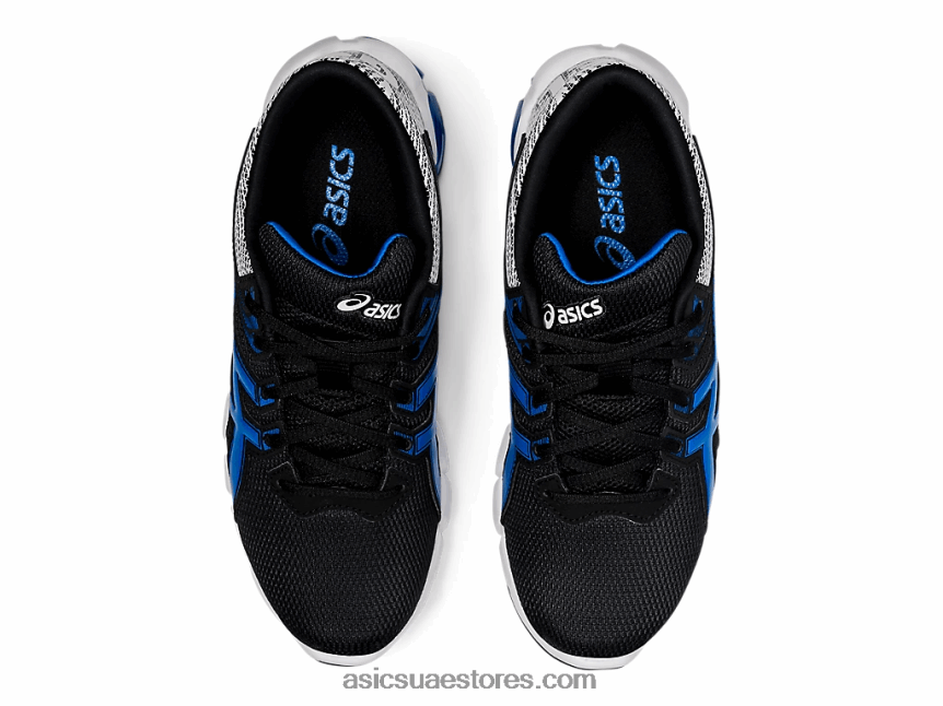 Asics أسود / أزرق كهربائي هلام الكم 90 2 الصف المدرسة 2N24DJ4561