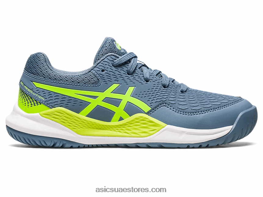 Asics أزرق صلب / أخضر خطر جل القرار 9 الصفية 2N24DJ4219