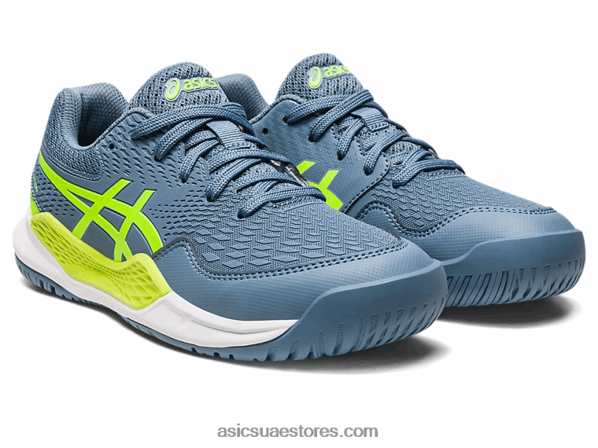 Asics أزرق صلب / أخضر خطر جل القرار 9 الصفية 2N24DJ4219