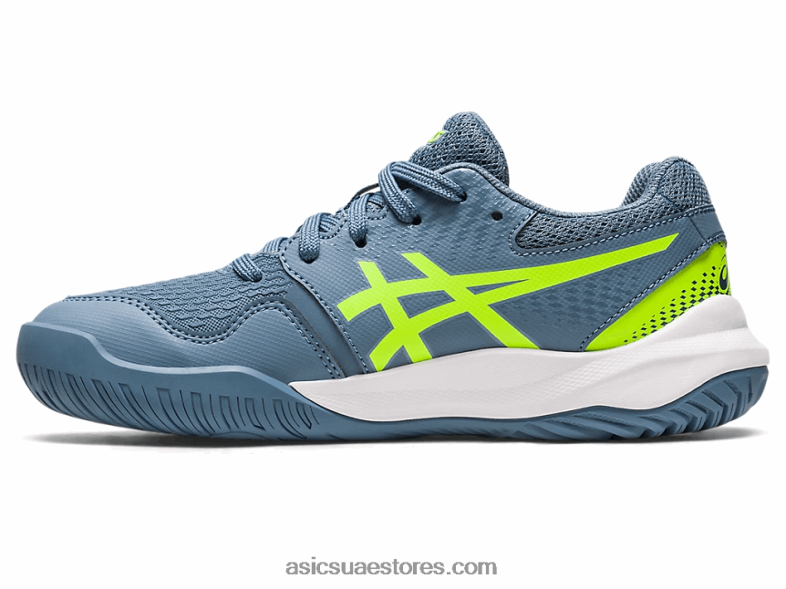 Asics أزرق صلب / أخضر خطر جل القرار 9 الصفية 2N24DJ4219