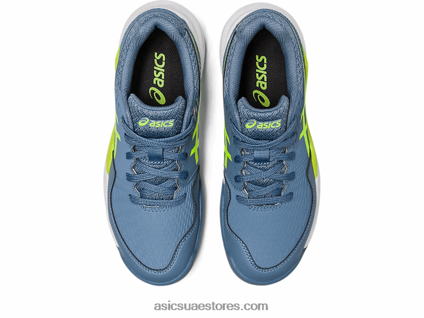 Asics أزرق صلب / أخضر خطر جل القرار 9 الصفية 2N24DJ4219