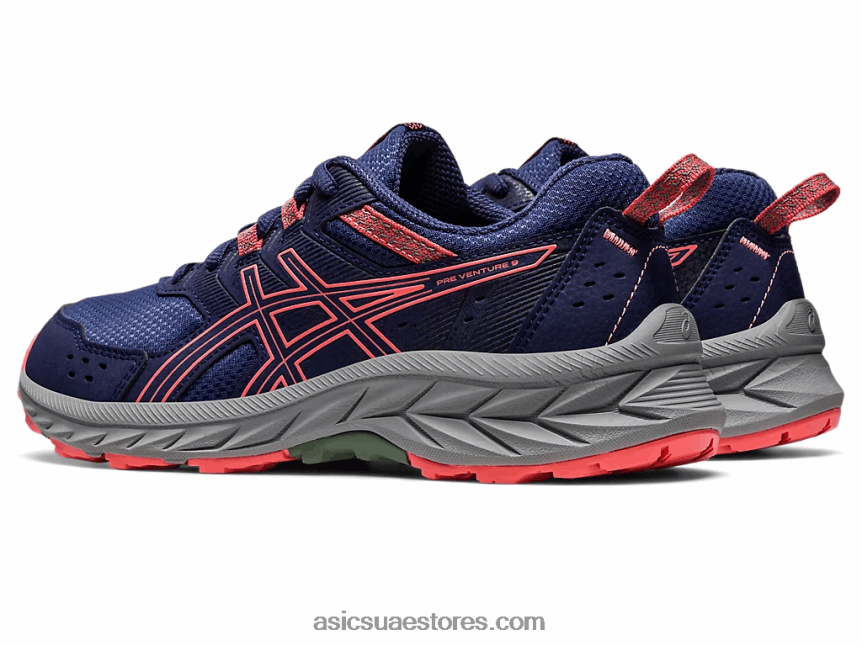 Asics أزرق نيلي / بابايا مدرسة جيل فينشر 9 الابتدائية 2N24DJ4220