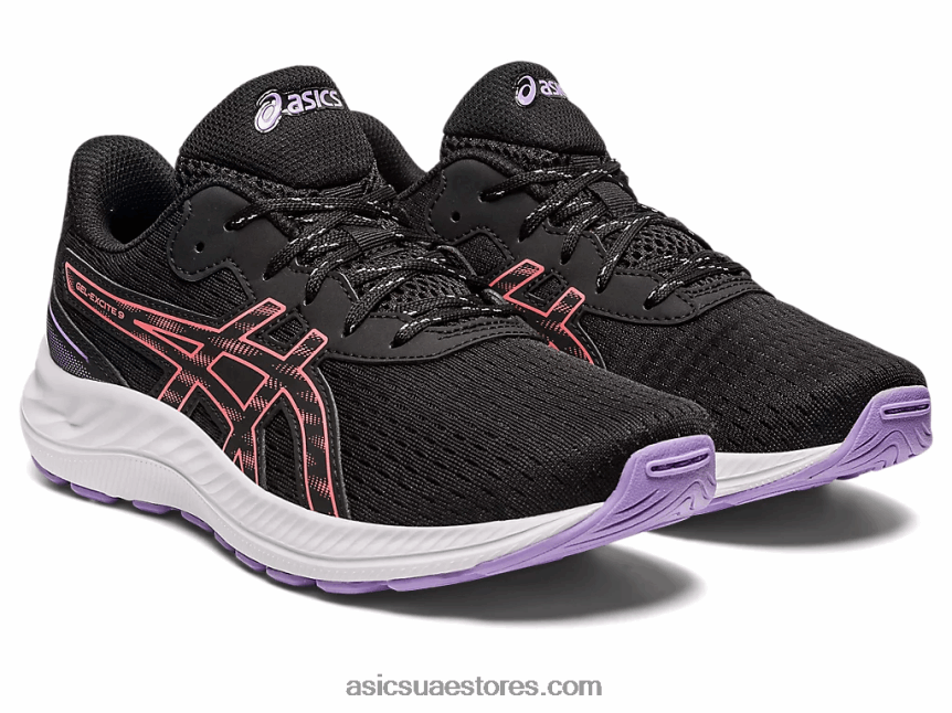 Asics أسود / بابايا مدرسة جيل اكسايت 9 الابتدائية 2N24DJ4302
