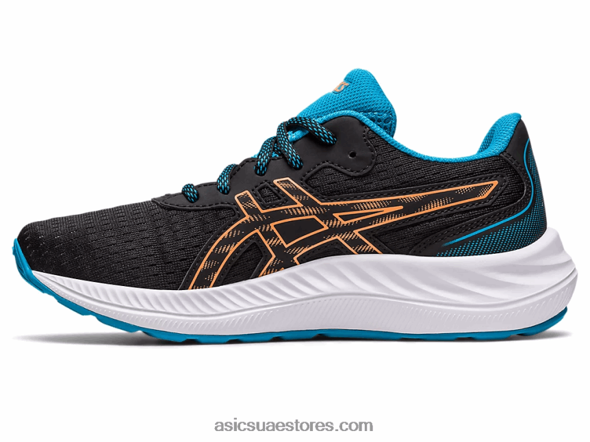 Asics أسود / شمس خوخ مدرسة جيل اكسايت 9 الابتدائية 2N24DJ4307