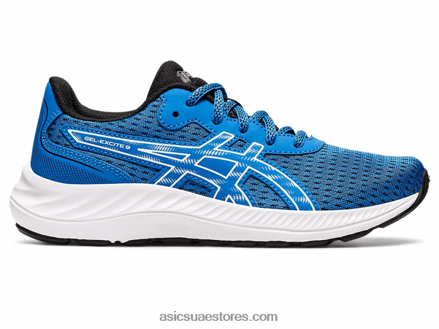 Asics أزرق كهربائي / أبيض مدرسة جيل اكسايت 9 الابتدائية 2N24DJ4368