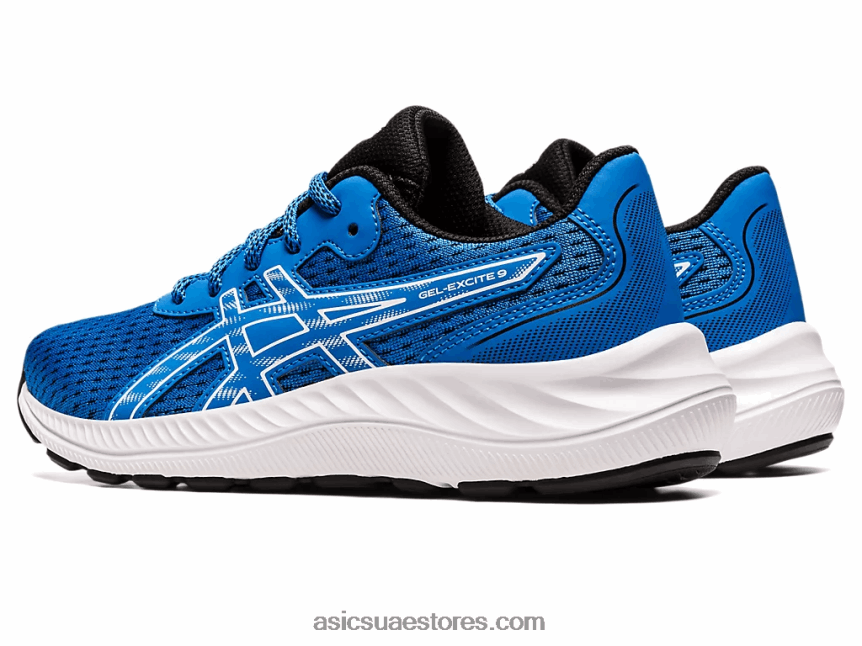 Asics أزرق كهربائي / أبيض مدرسة جيل اكسايت 9 الابتدائية 2N24DJ4368