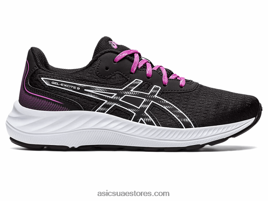 Asics أسود / سماء ناعمة مدرسة جيل اكسايت 9 الابتدائية 2N24DJ4380