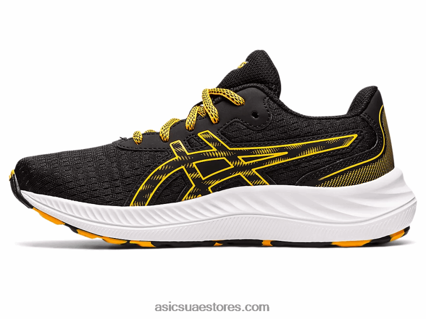 Asics أسود / كهرماني مدرسة جيل اكسايت 9 الابتدائية 2N24DJ4384