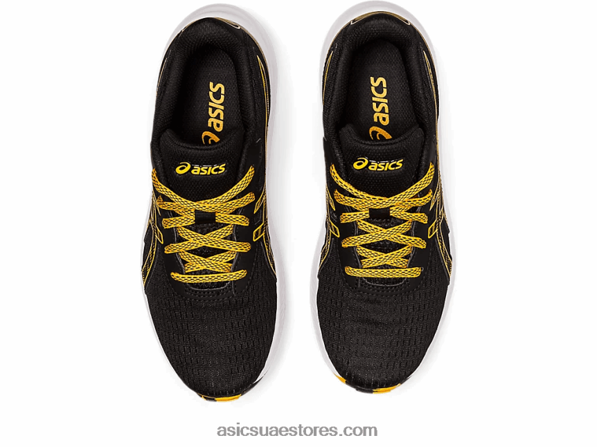 Asics أسود / كهرماني مدرسة جيل اكسايت 9 الابتدائية 2N24DJ4384