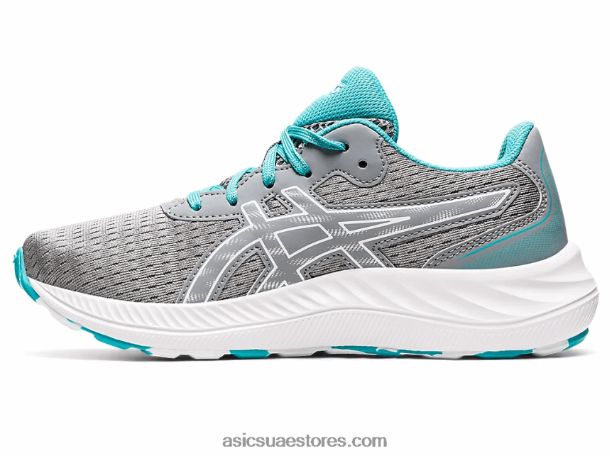 Asics صفيحة صخرية / أبيض مدرسة جيل اكسايت 9 الابتدائية 2N24DJ4385