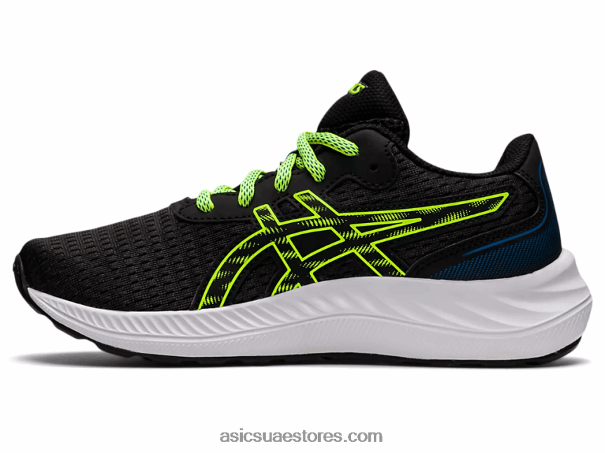 Asics أسود / أخضر خطر مدرسة جيل اكسايت 9 الابتدائية 2N24DJ4507