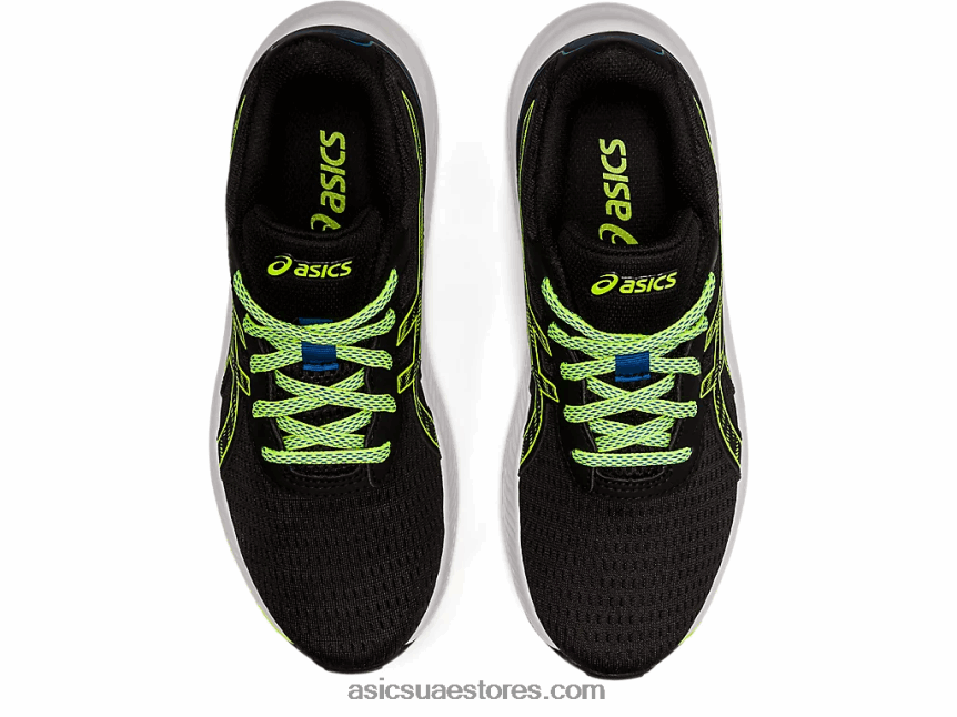Asics أسود / أخضر خطر مدرسة جيل اكسايت 9 الابتدائية 2N24DJ4507