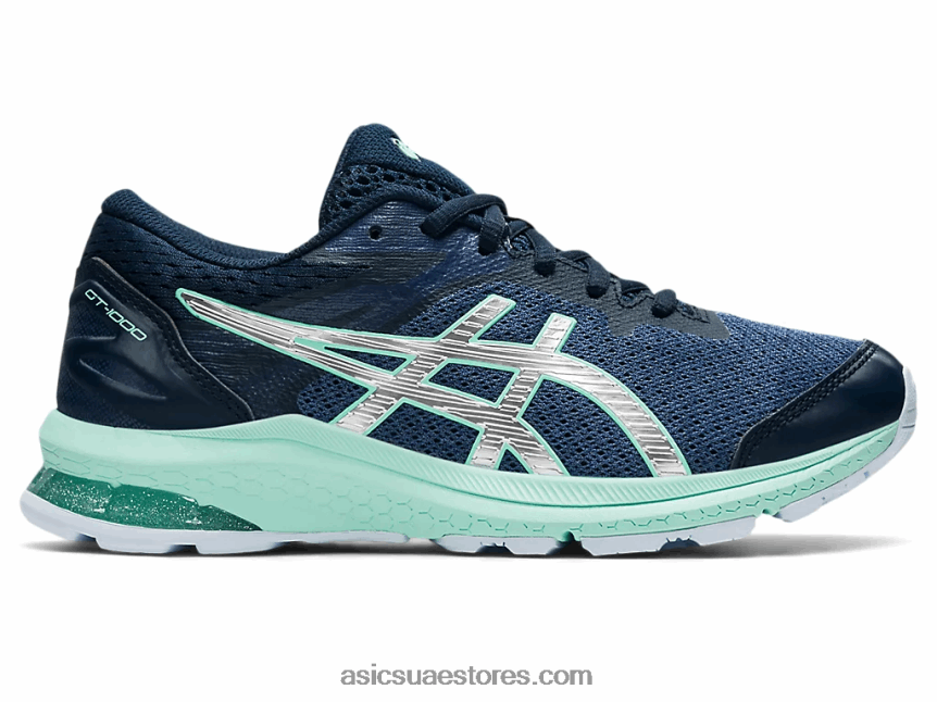 Asics الرعد الأزرق / الفضة النقية مدرسة GT-1000 10 الصفية 2N24DJ4434