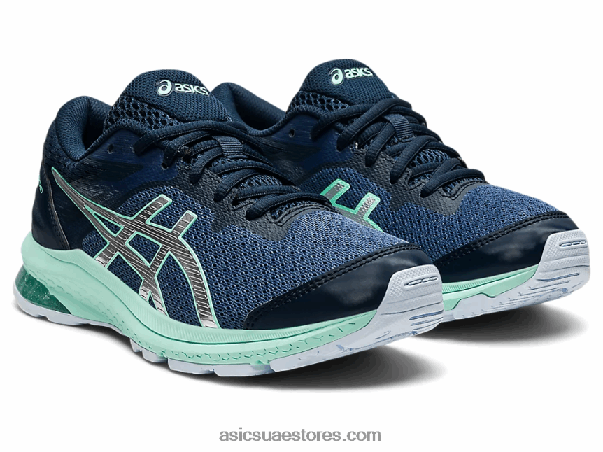Asics الرعد الأزرق / الفضة النقية مدرسة GT-1000 10 الصفية 2N24DJ4434