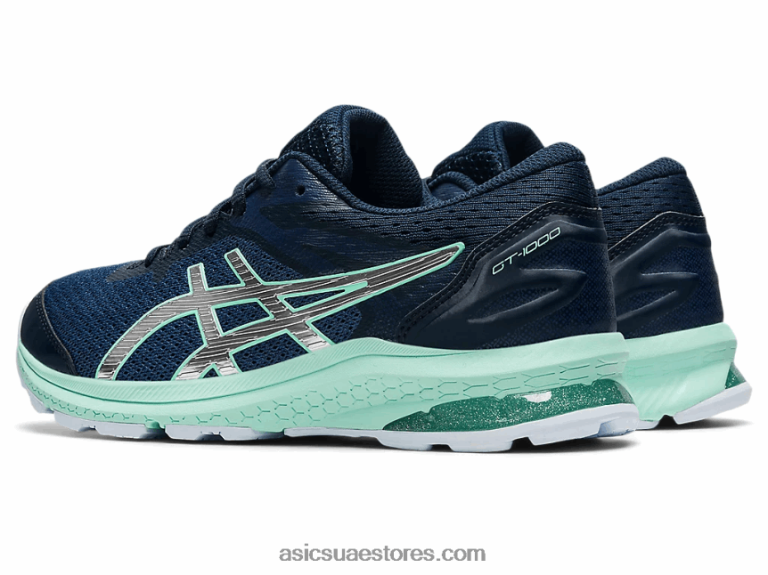 Asics الرعد الأزرق / الفضة النقية مدرسة GT-1000 10 الصفية 2N24DJ4434