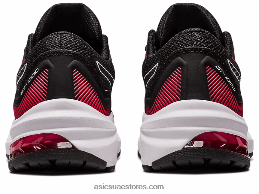 Asics أسود / أحمر كهربائي المدرسة الابتدائية GT-1000 11 2N24DJ4255