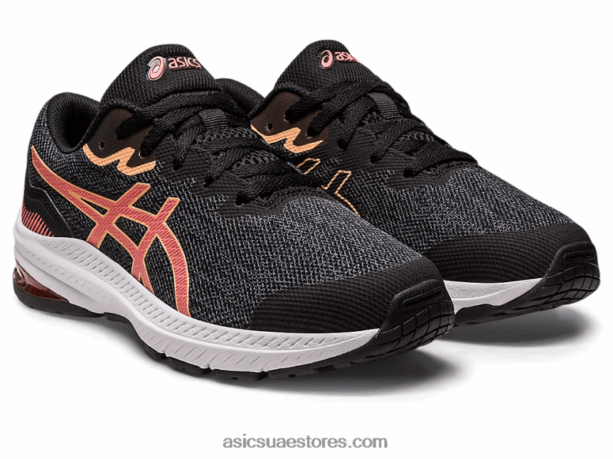 Asics أسود / بابايا المدرسة الابتدائية GT-1000 11 2N24DJ4292