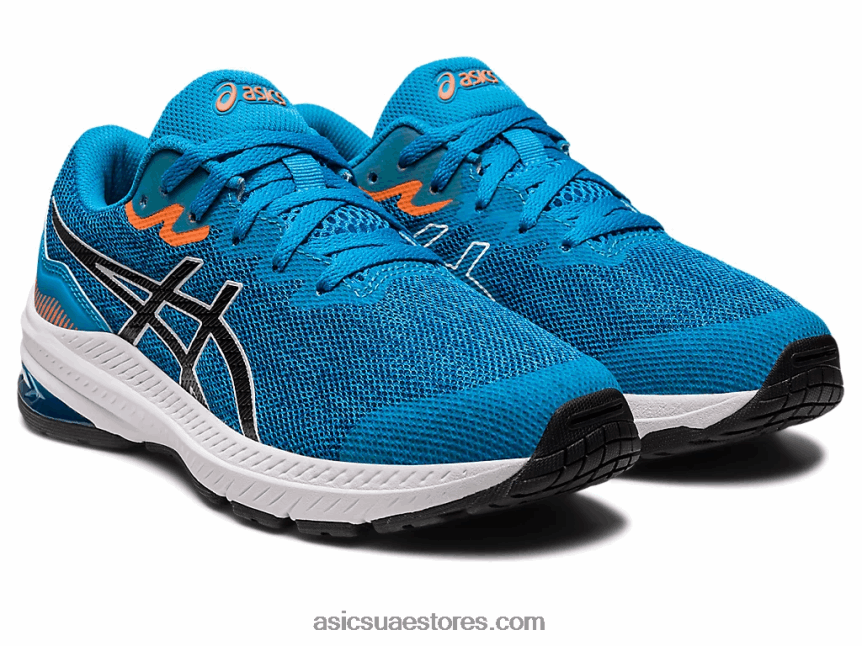 Asics الجزيرة أزرق / أسود المدرسة الابتدائية GT-1000 11 2N24DJ4294