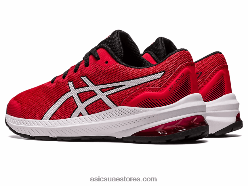 Asics أحمر كهربائي / أبيض المدرسة الابتدائية GT-1000 11 2N24DJ4313