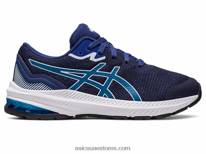 Asics أزرق نيلي / أزرق تولد من جديد المدرسة الابتدائية GT-1000 11 2N24DJ4314