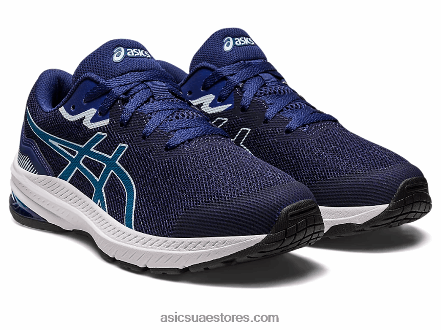 Asics أزرق نيلي / أزرق تولد من جديد المدرسة الابتدائية GT-1000 11 2N24DJ4314