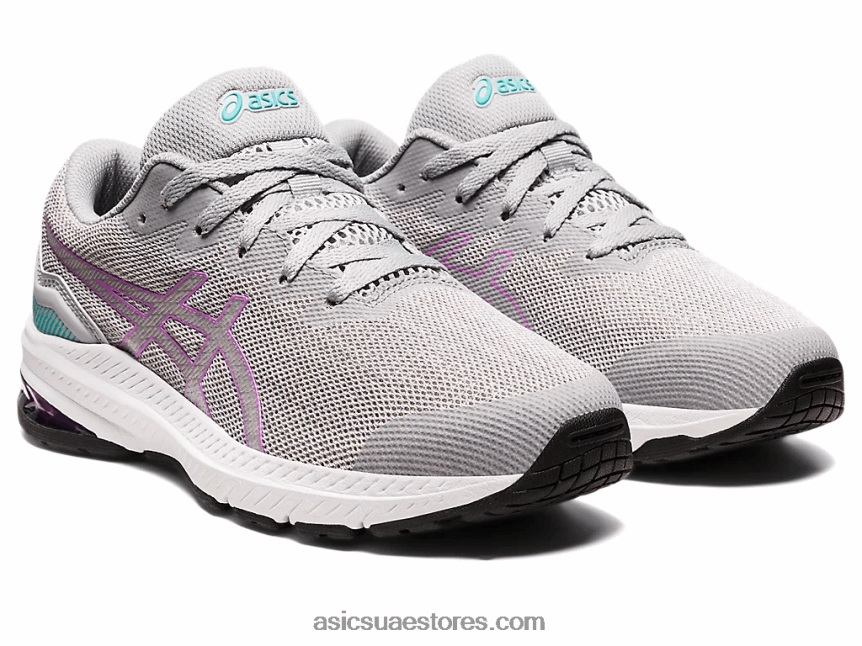 Asics توهج بيدمونت رمادي / لافندر المدرسة الابتدائية GT-1000 11 2N24DJ4359